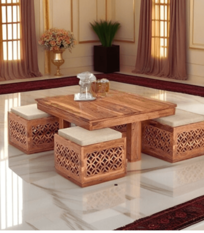 Mira Solid Wood Sheesham Nested Coffee Table Set