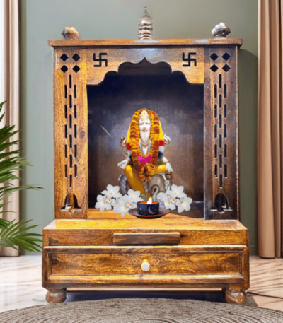 Atul Sheesham Wooden Mandir