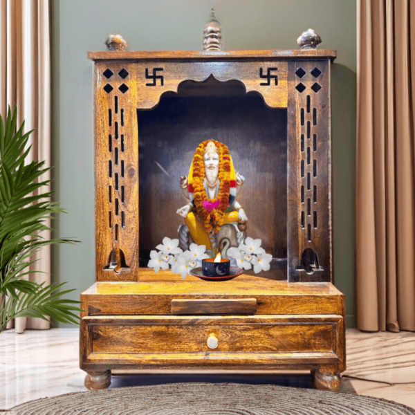 Atul Sheesham Wooden Mandir