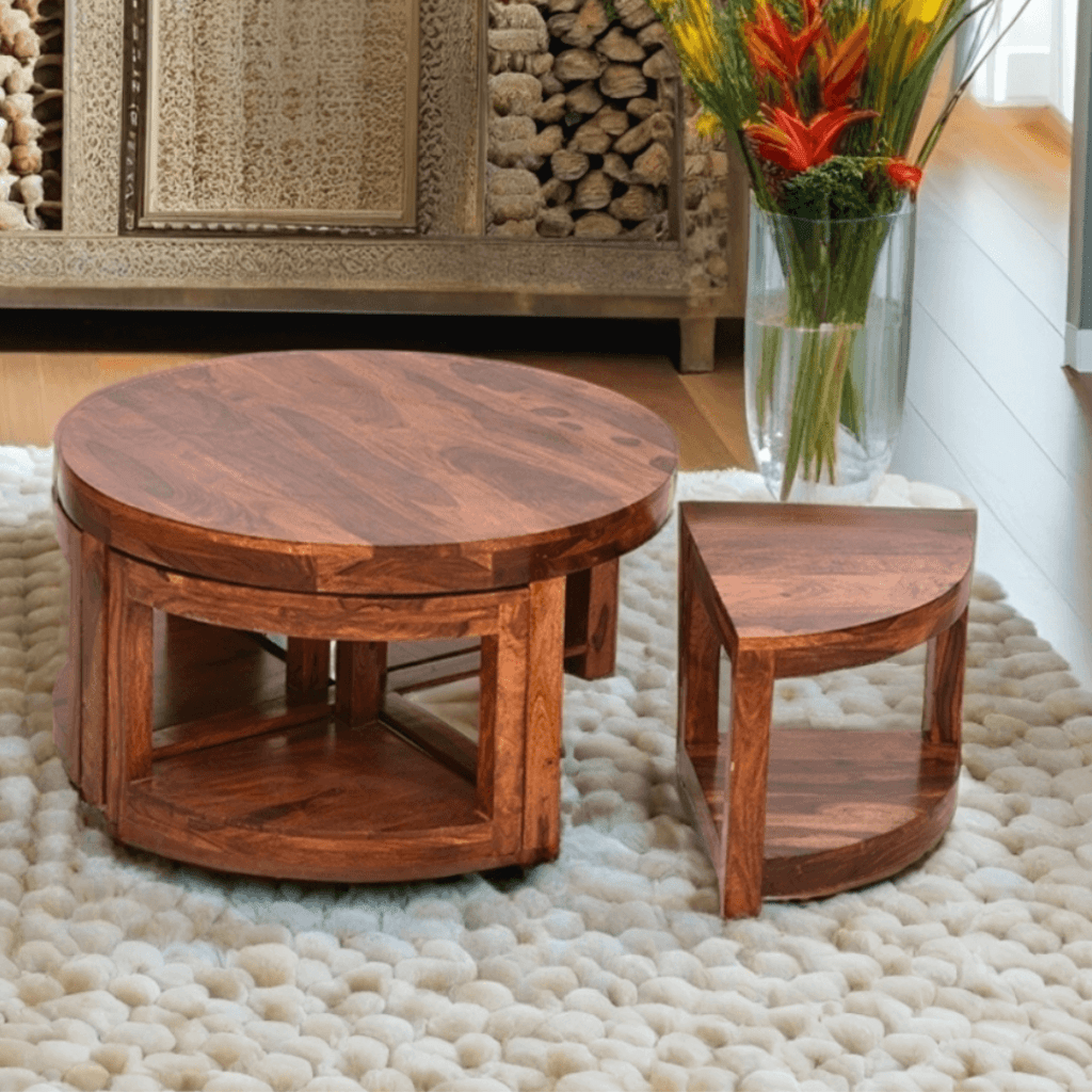 Chakra Sheesham Wood Coffee Table