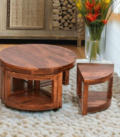 Chakra Sheesham Wood Coffee Table