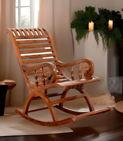 Dhara Solid Wood Sheesham Rocking Chair