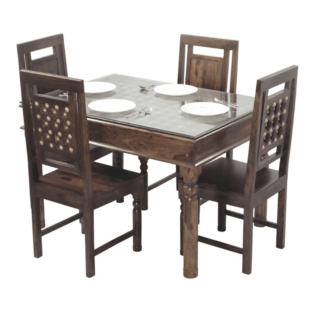Tamra Solid Wood Sheesham 4-Seater Dining Set